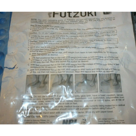 FUTZUKI REFLEXOLOGY FOOT PAIN RELIEF MAT 2800 POINTS MASSAGERS NEW - Picture 4 of 4